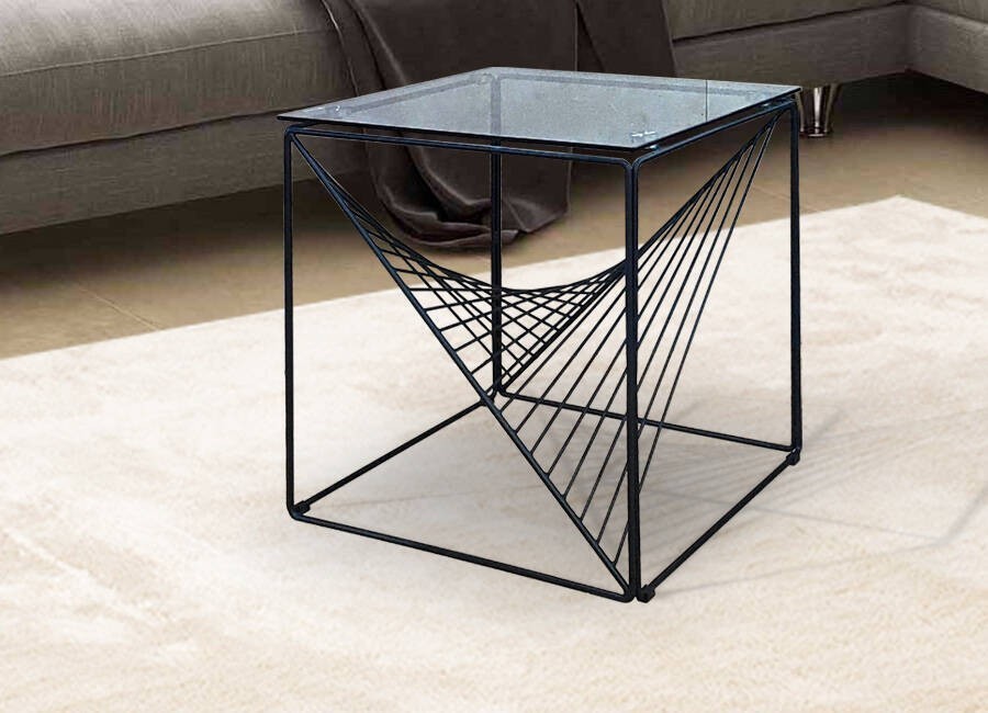 Mesa de centro Valetta con tapa cristal templado