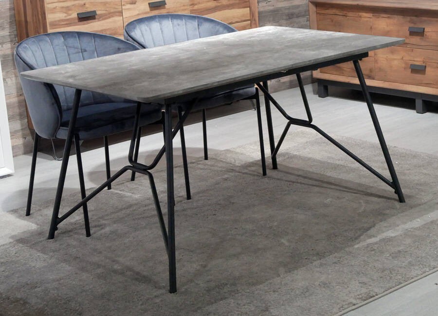 Mesa de comedor extensible Aosta de estilo industrial