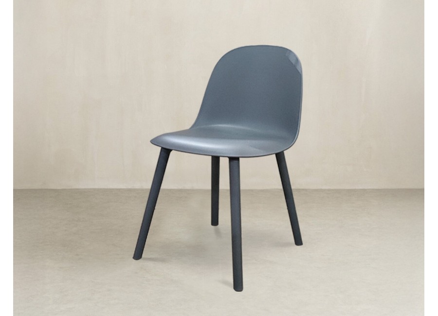 Silla Palermo para exterior gris oscuro