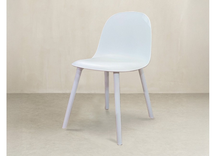 Silla Palermo para exterior blanca