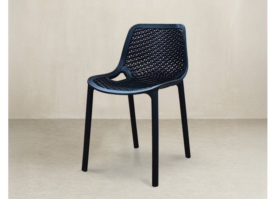 Silla Tossa de exterior de color negro