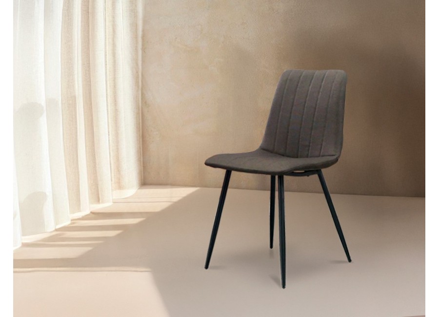 Silla Florencia con tapizado marrón oscuro