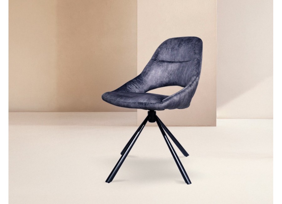 Silla giratoria Ima color gris oscuro