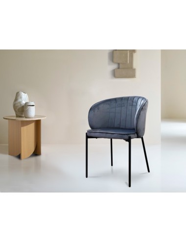 Silla Antibes gris oscuro