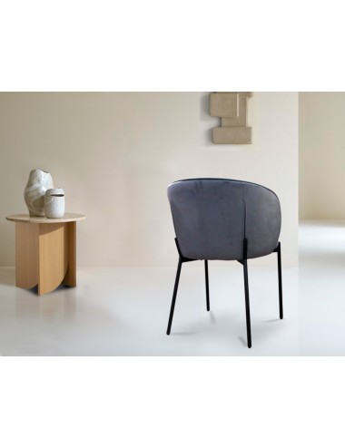 Silla Antibes gris oscuro