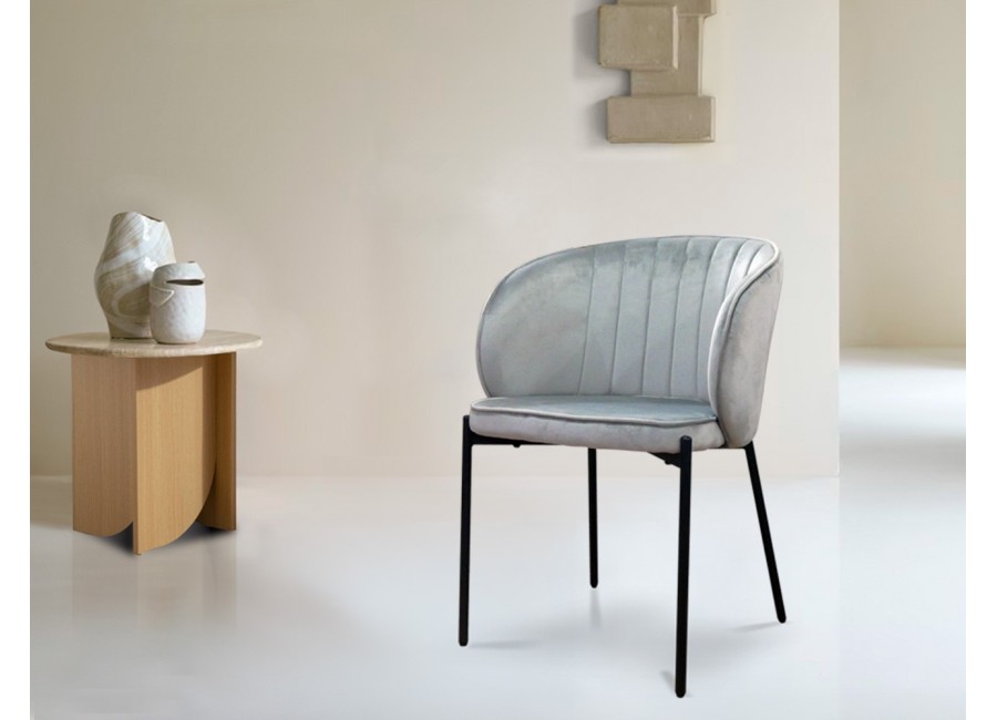 Silla Antibes color gris claro