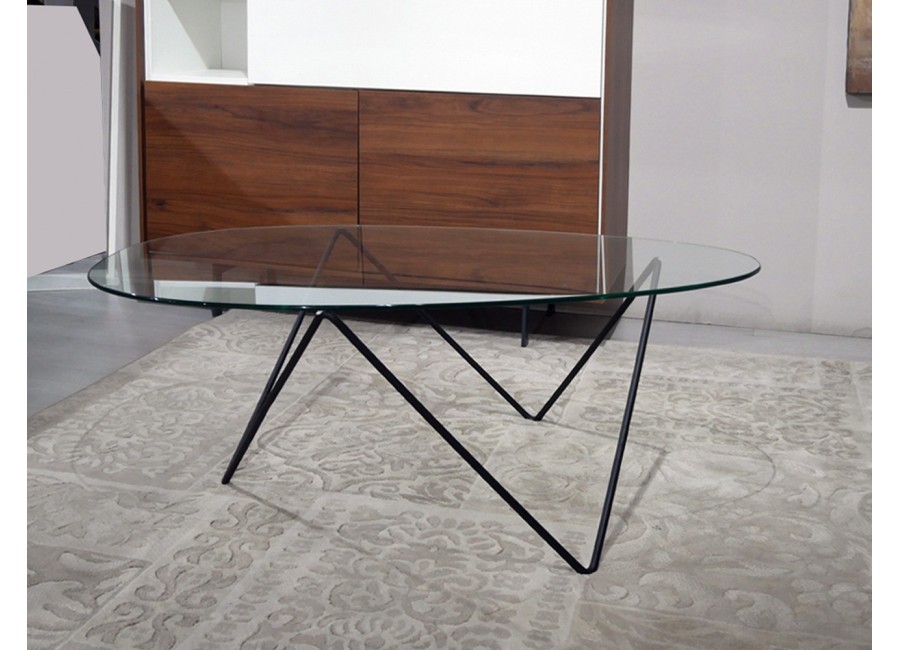 Mesa de centro Soller con tapa cristal templado