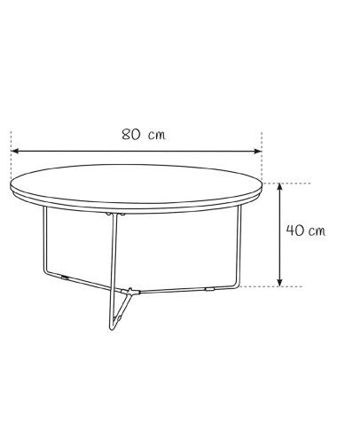 Mesa de centro Luna grande