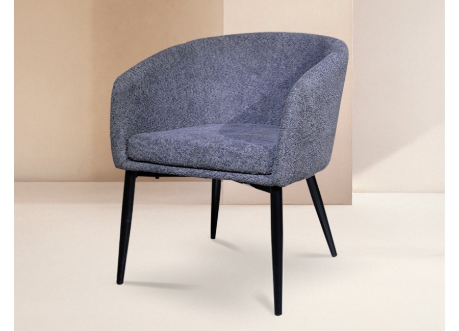 Silla Handel color gris oscuro con patas metálicas