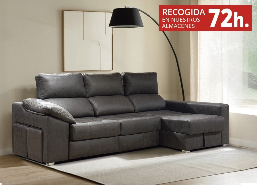 sofá chaiselongue asientos deslizantes a suelo